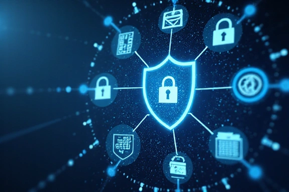 Adatvédelem és biztonság digitális ikonokkal
